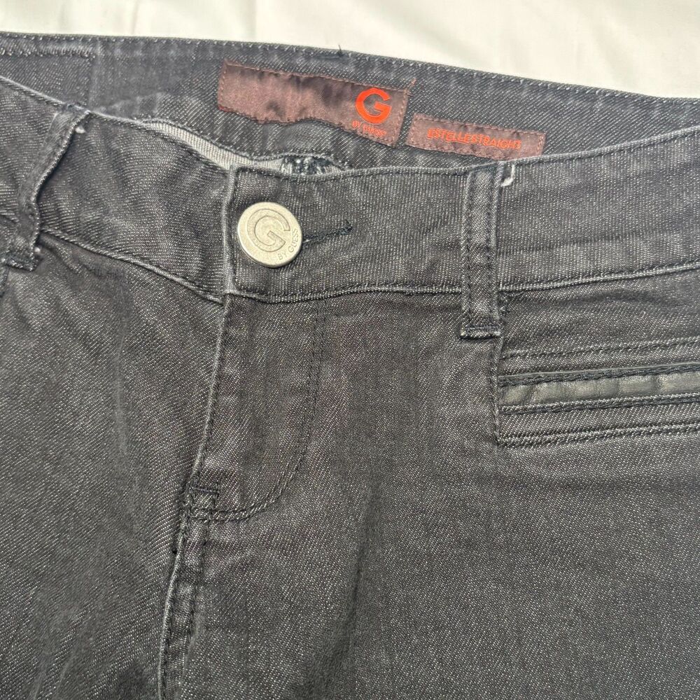 G by Guess (GBG) Low Rise Estelle Straight Black Denim - Size 28 EUC - Picture 7 of 12